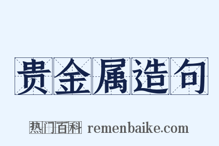 贵金属造句是什么意思的图片
